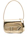 Diesel Small 1dr Metallic-effect Crossbody Bag In Gold