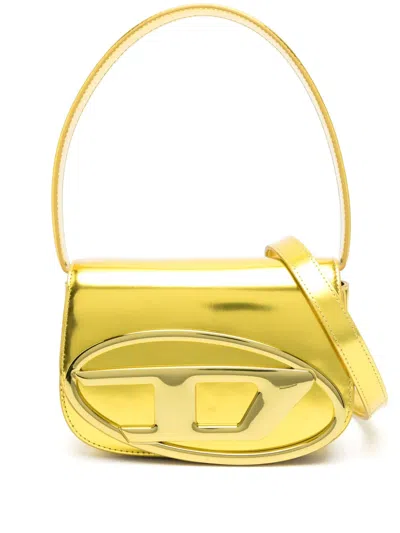 Diesel 1dr Leather Shoulder Bag In Gold