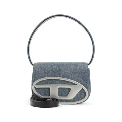 Diesel 1dr Leather Shoulder Bag In Blue