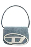 Diesel Denim Leather D Shoulder Bag In Navy
