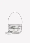 Diesel 1dr Leather Shoulder Bag In Silver