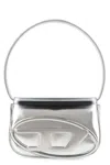 Diesel 1dr Leather Shoulder Bag In Silver