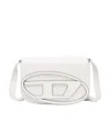Diesel Medium 1dr Leather Shoulder Bag In White