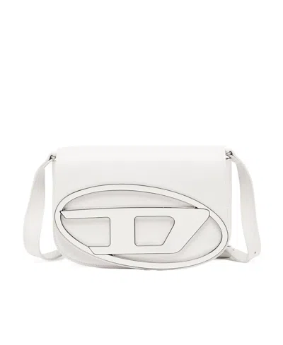 Diesel 1dr Leather Shoulder Bag In White