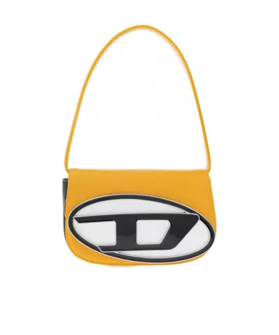 Diesel 1dr Leather Shoulder Bag In Yellow