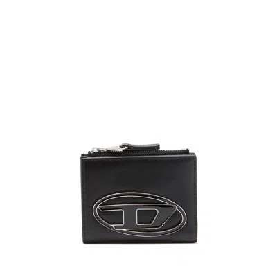 Diesel 1dr Leather Wallet In Black