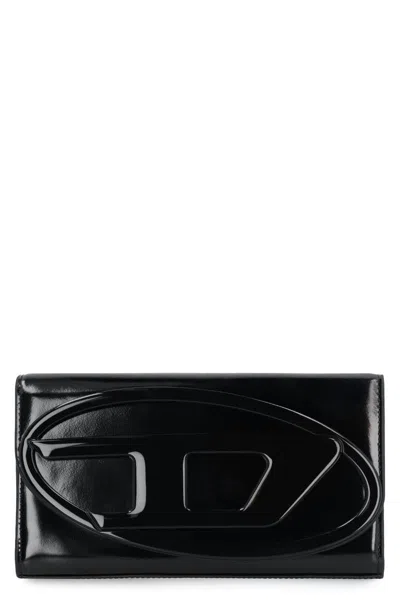 DIESEL DIESEL 1DR LEATHER WALLET ON CHAIN