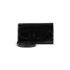 Diesel 1dr Leather Wallet On Chain In Black