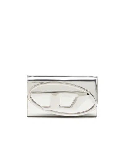 Diesel 1dr Wallet On Chain In Silver