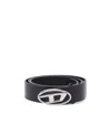 Diesel 4cm D Leather Buckle Belt In Black
