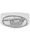Diesel Cintura In Pelle Con Da Strass In Weiss