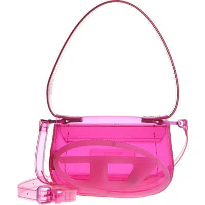 Diesel ® 1dr Logo Clear Shoulder Bag In Transparent