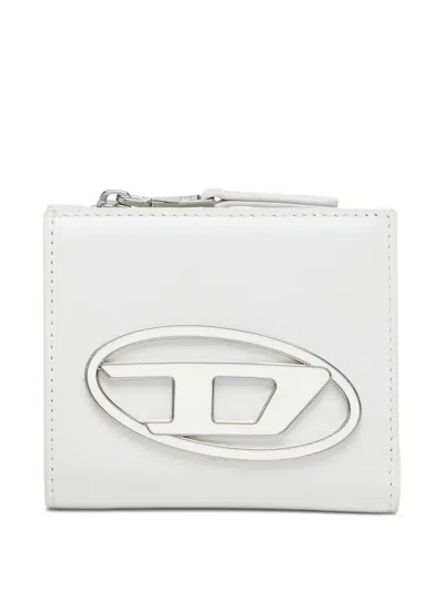 Diesel 1dr Logo-embellished Wallet In Gray