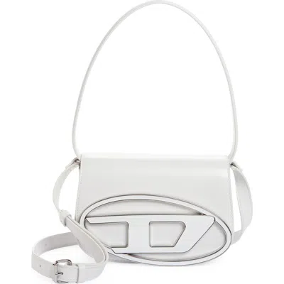 DIESEL DIESEL® 1DR LOGO LEATHER SHOULDER BAG