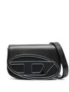 Diesel Black 1dr M Logo Shoulder Bag In Black