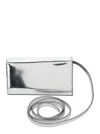 Diesel '1dr' Metallic Belt Bag With Logo Plate In Leather Woman In Grey