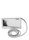 Diesel '1dr' Metallic Belt Bag With Logo Plate In Leather Woman In Grey