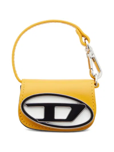 Diesel 1dr Micro Logo-plaque Charm In Yellow