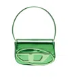 Diesel 1dr-iconic Shoulder Bag In Mirrored Leather In Green