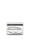 Diesel 1dr Mirrored-finish Wallet In Silver