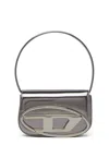 Diesel 1dr-iconic Shoulder Bag In Mirrored Leather In Silver