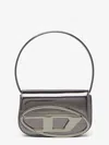 Diesel 1dr-iconic Shoulder Bag In Mirrored Leather In Silver