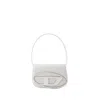 Diesel Womens White 1dr Logo-plaque Leather Shoulder Bag In White