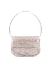 Diesel Glitter Top Handle Shoulder Bag In White