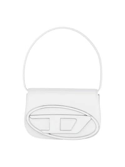 Diesel 1dr Leather Shoulder Bag In Metallic