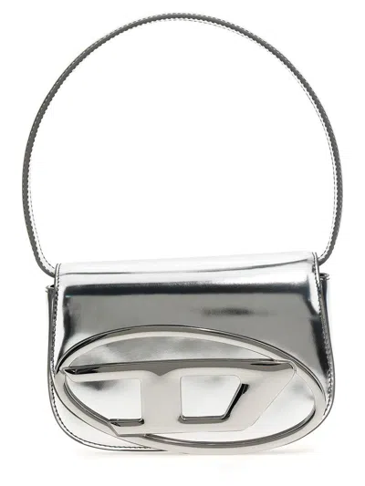 Diesel '1dr' Shoulder Bag In Silver