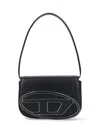 Diesel Compact Minimalist Shoulder Bag With Smooth Finish In Black