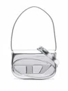 Diesel 1dr Mirror Leather Shoulder Bag In Silver
