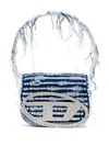 Diesel 1dr Leather Shoulder Bag In 蓝色