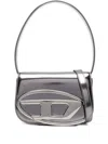 Diesel `1dr` Iconic Shoulder Bag In Mirrored Leather In Gray