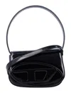 Diesel Shoulder Bag In Black Smooth Leather In Black