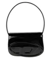 Diesel 1dr Mirror Leather Shoulder Bag In Black