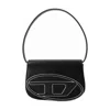 Diesel Rectangular Leather Shoulder Bag With Single Handle In Black