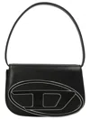 Diesel 1dr Shoulder Bag With Removable Adjustable Strap And Triple Compartment In Black