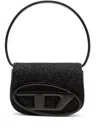 Diesel 1dr Denim Shoulder Bag In Black