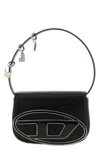 Diesel Structured Black Shoulder Bag With Removable Charms In Black