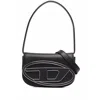 Diesel Mini Shoulder Bag In Soft Nappa Leather With Logo Detail In Black