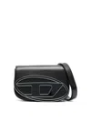 Diesel Medium 1dr Leather Shoulder Bag In Black