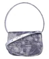 Diesel Glitter Print Shoulder Bag In Blue