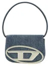 Diesel Denim Leather D Shoulder Bag In Blue