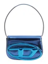 Diesel 1dr Logo Plaque Shoulder Bag In Blue
