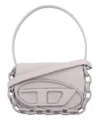 Diesel Chain Cross-body Bag With Adjustable Strap In Grey