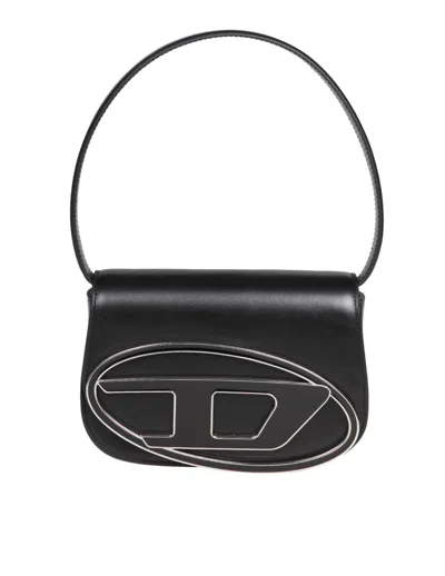 Diesel 1dr Shoulder Bag In Black Leather