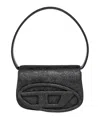 Diesel Black Shoulder Bag With Logo And Glitter Finish In Black