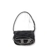 Diesel 1dr Shoulder Bag In Dark Canvas In Black