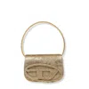 Diesel 1dr-iconic 1dr Bag In Glitter-camo Lurex In Gold